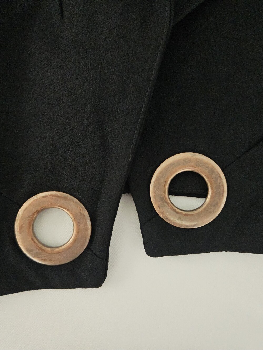 Vintage Alberto Makali Cropped Blazer Black Tie Front Size 2 90s - Picture 5 of 7